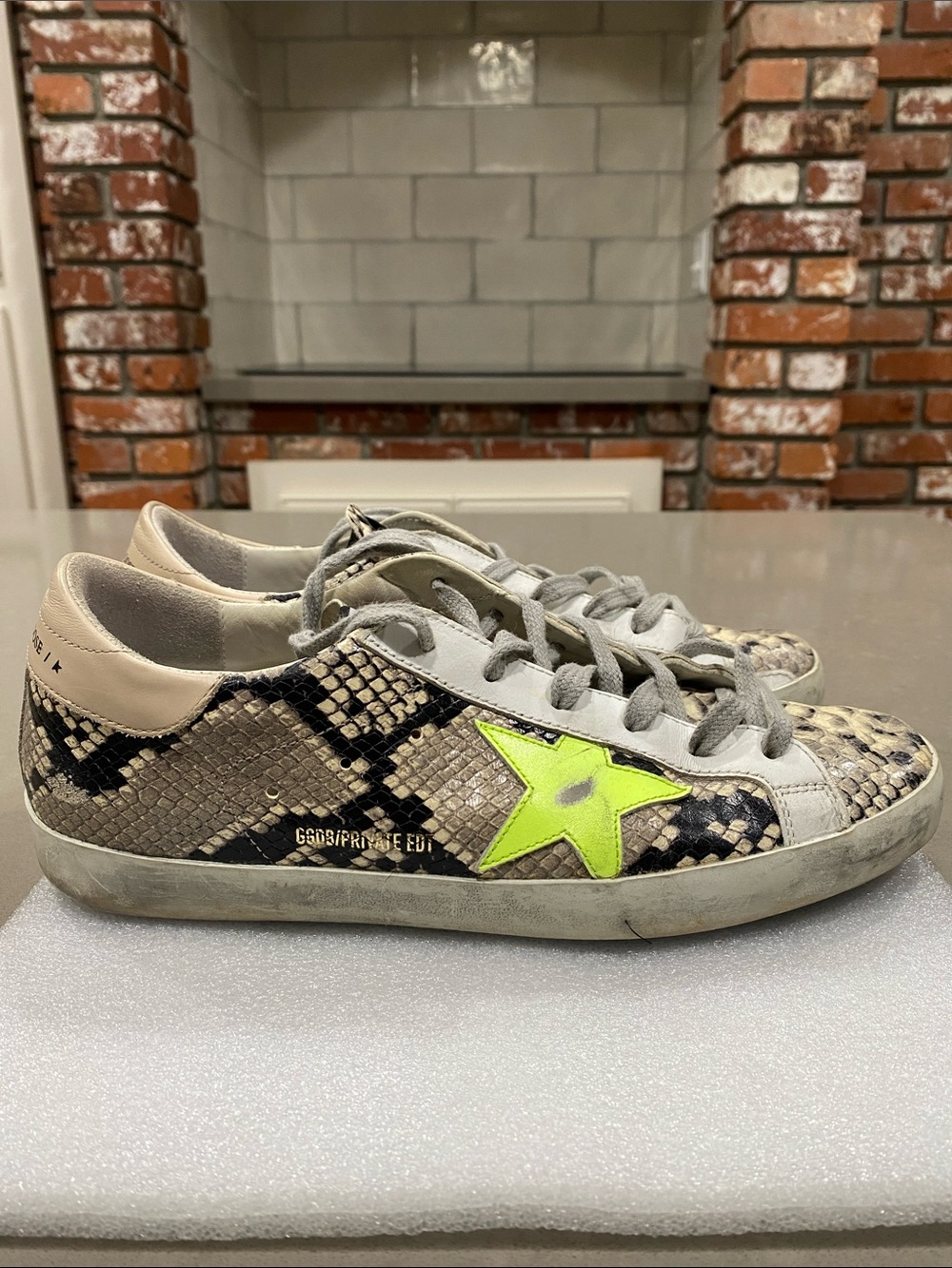 golden goose snake leather super star sneakers 40/10 womens